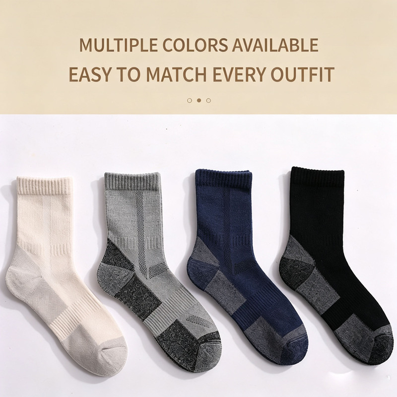 5PCS Men's Thick Merino Wool H - Wool Hiking Sock ulasan dan harga